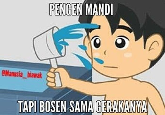 YPH - 7 Meme Malas Mandi Curahan Hati Kaum Rebahan Ini Kocak Parah